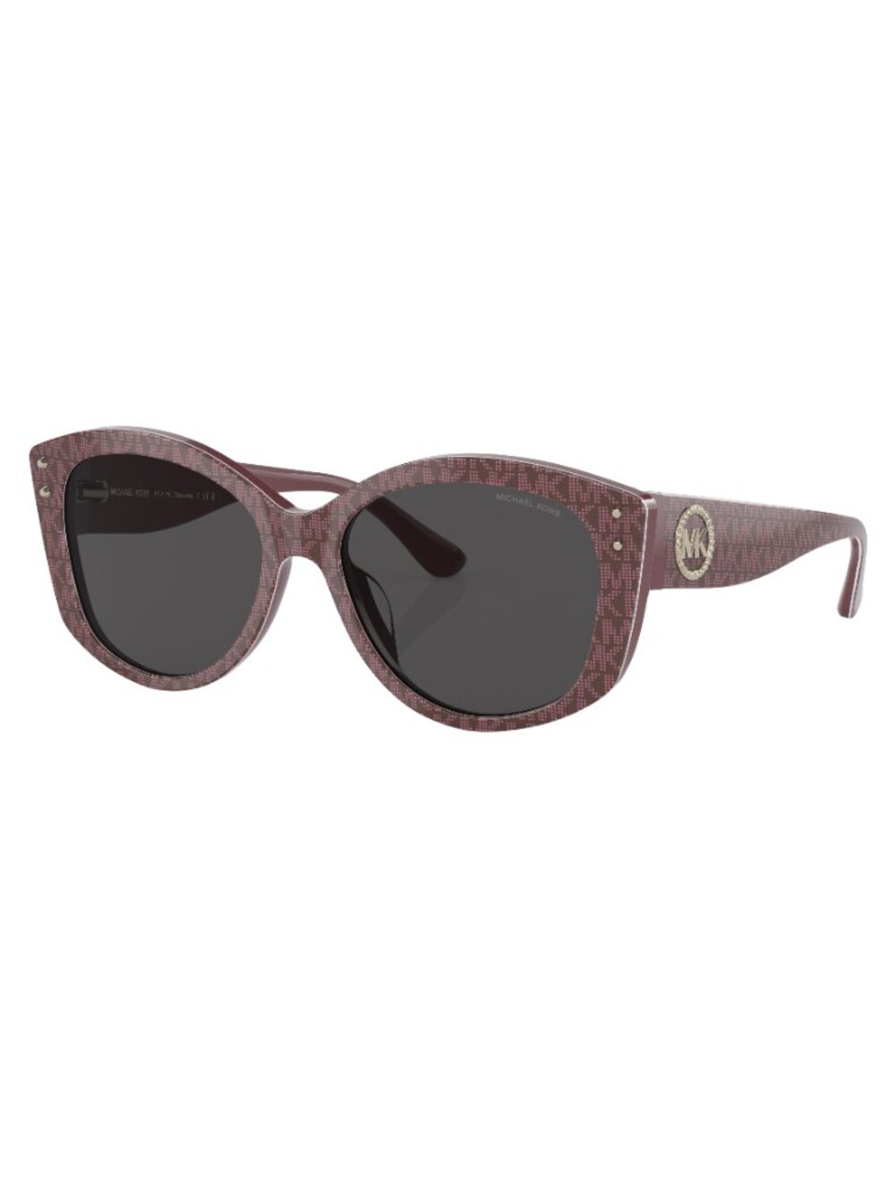Women's Michael Kors Charleston Cateye Merlot Logo Print Sunglasses NEW - Picture 6 of 6